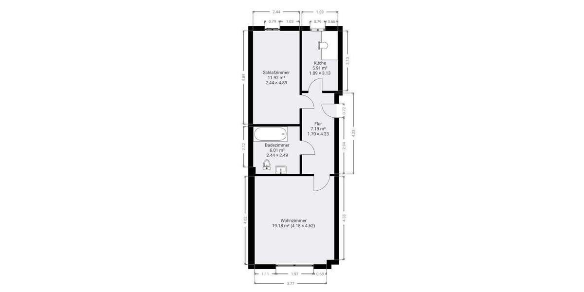 Etagenwohnung Aue-Bad Schlema Bad Schlema - 2 Zimmer, 51 m&sup2;, 39.800&euro; | Angebot:25727748