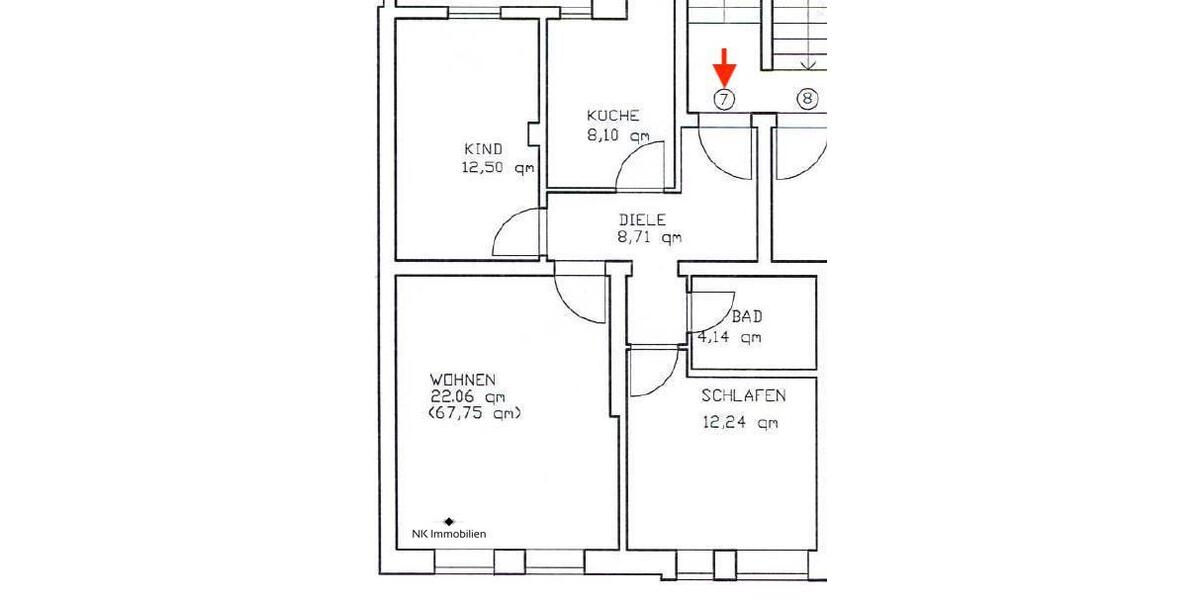 Etagenwohnung Zwickau - 3 Zimmer, 68 m&sup2;, 410&euro; | Angebot:25945671