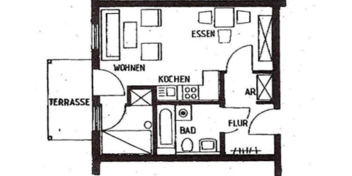 Etagenwohnung Hohenstein-Ernstthal Ernstthal - 2 Zimmer, 42 m&sup2;, 240&euro; | Angebot:25720222