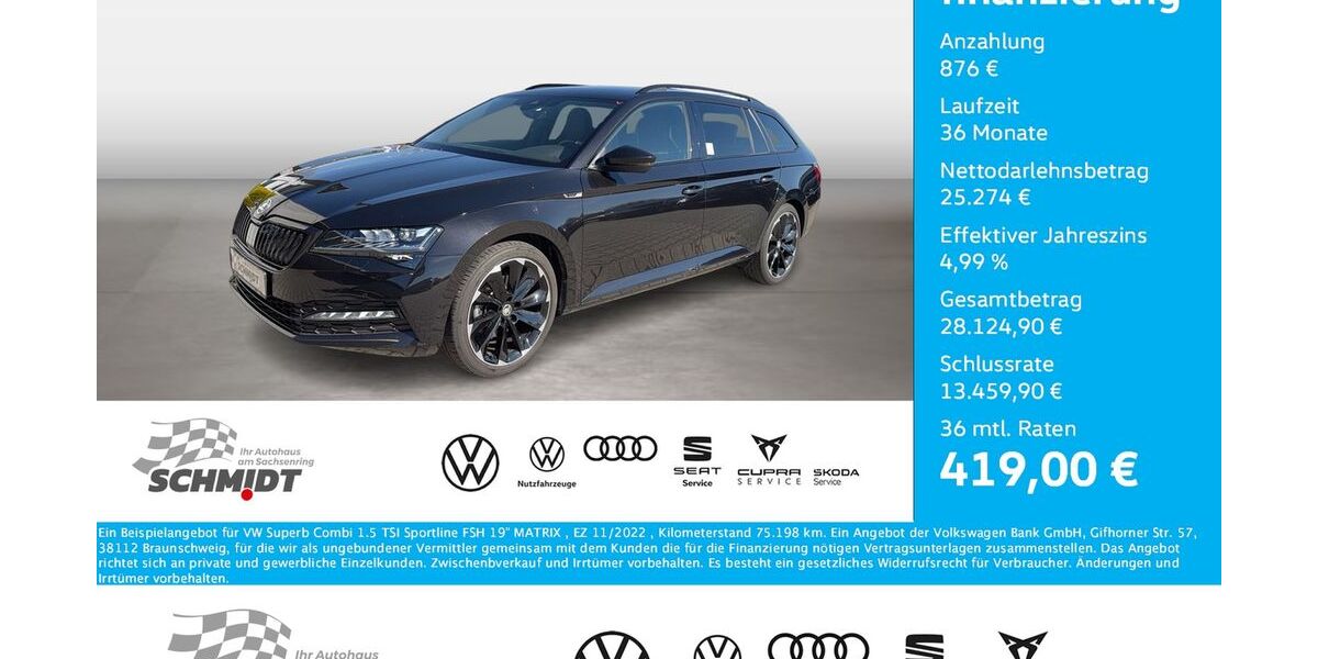Skoda Superb 75.198 km 25.650 &euro; Bernsdorf 09337