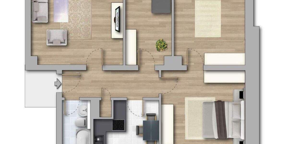 Etagenwohnung Zwickau Pöhlau - 4 Zimmer, 81 m&sup2;, 419&euro; | Angebot:25779247