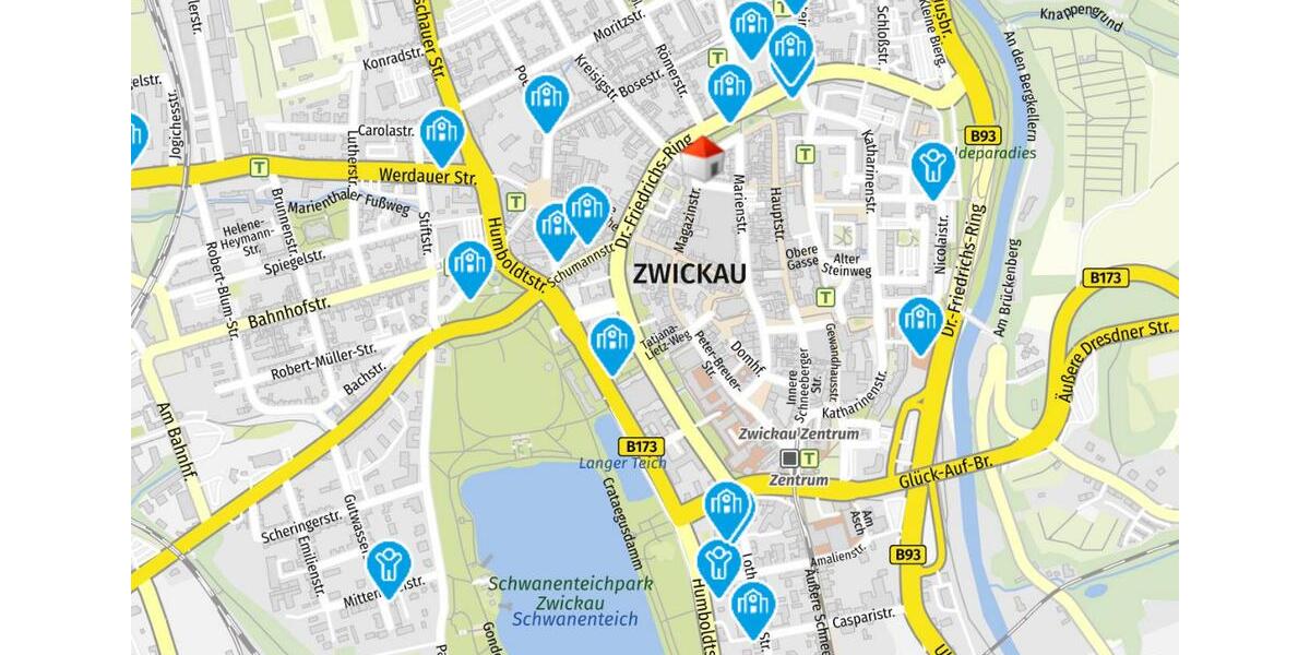 Dachgeschoßwohnung Zwickau - 3 Zimmer, 88 m&sup2;, 530&euro; | Angebot:18346902