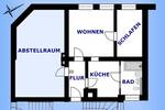 Etagenwohnung Greiz Irchwitz - 2 Zimmer, 48 m&sup2;, 280&euro; | Angebot:25678430