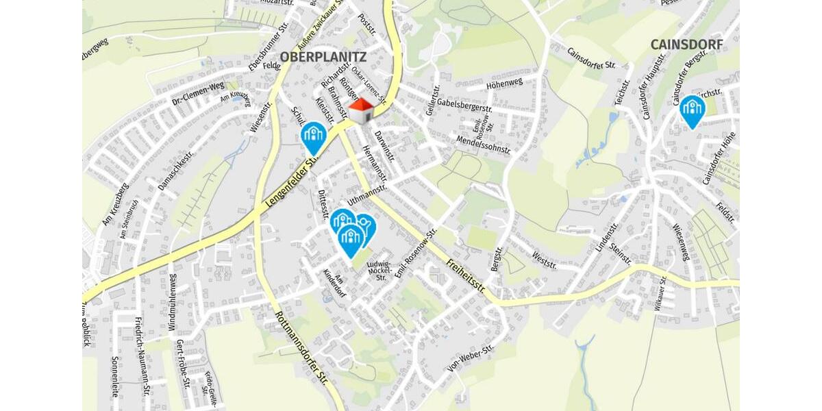 Dachgeschoßwohnung Zwickau Cainsdorf - 2 Zimmer, 52 m&sup2;, 370&euro; | Angebot:20232019