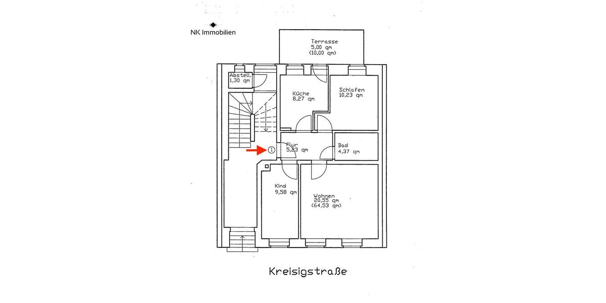 Erdgeschoßwohnung Zwickau - 3 Zimmer, 65 m&sup2;, 400&euro; | Angebot:26679930