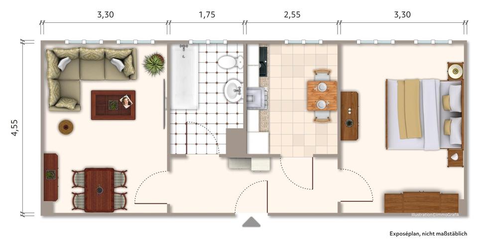 Etagenwohnung Ronneburg - 2 Zimmer, 49 m&sup2;, 259&euro; | Angebot:25785331