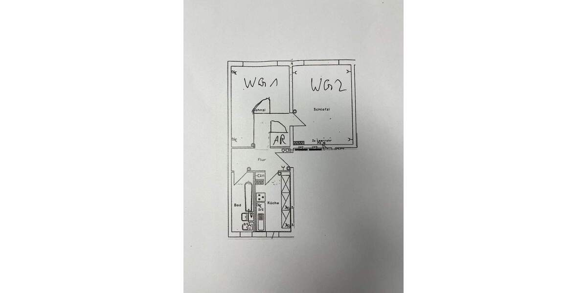 Etagenwohnung Zwickau Eckersbach - 2 Zimmer, 50 m&sup2;, 259&euro; | Angebot:25700725