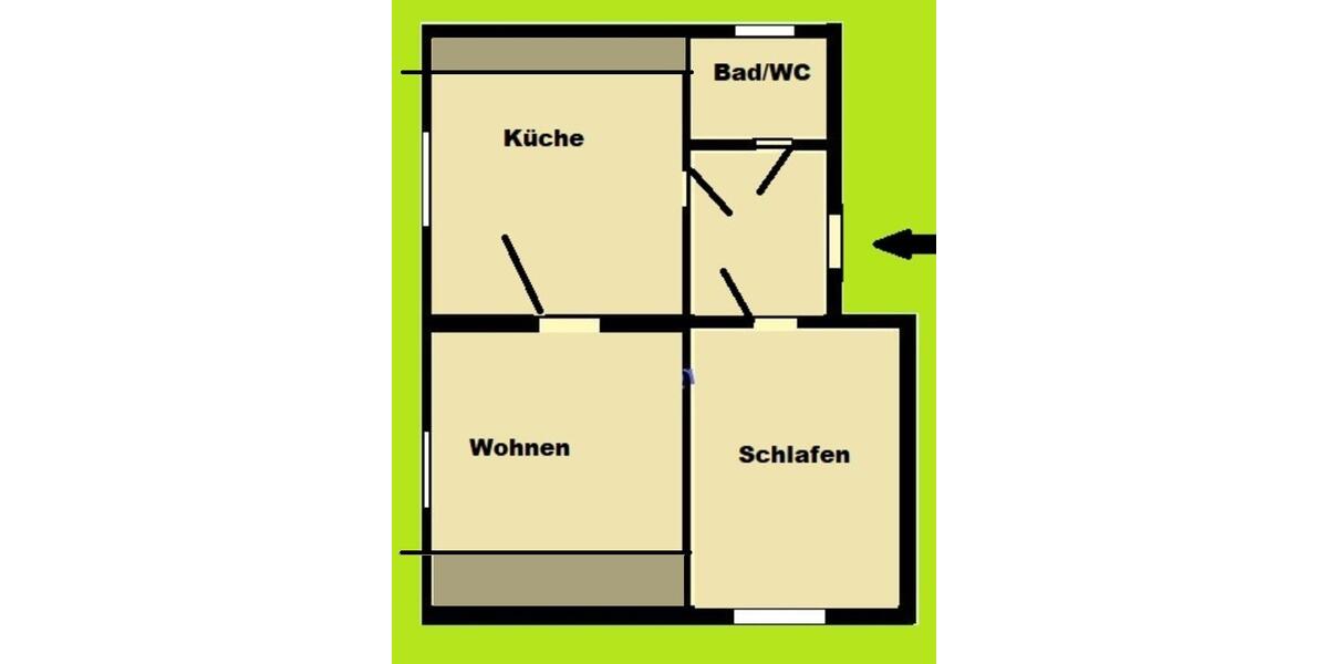 Dachgeschoßwohnung Kirchberg - 2 Zimmer, 51 m&sup2;, 340&euro; | Angebot:25181802