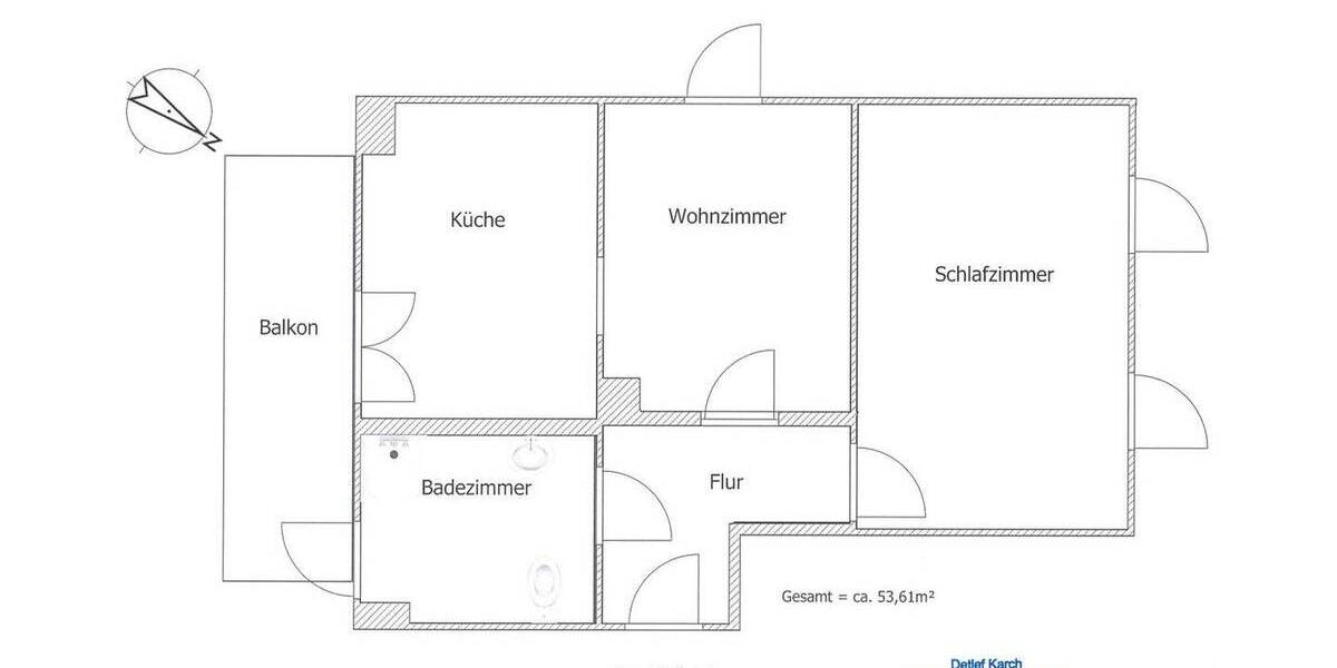 Etagenwohnung Hartmannsdorf - 2 Zimmer, 53 m&sup2;, 47.900&euro; | Angebot:25730763