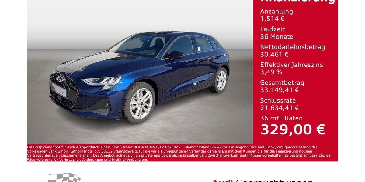 Audi A3 6.658 km 31.975 &euro; Bernsdorf 09337