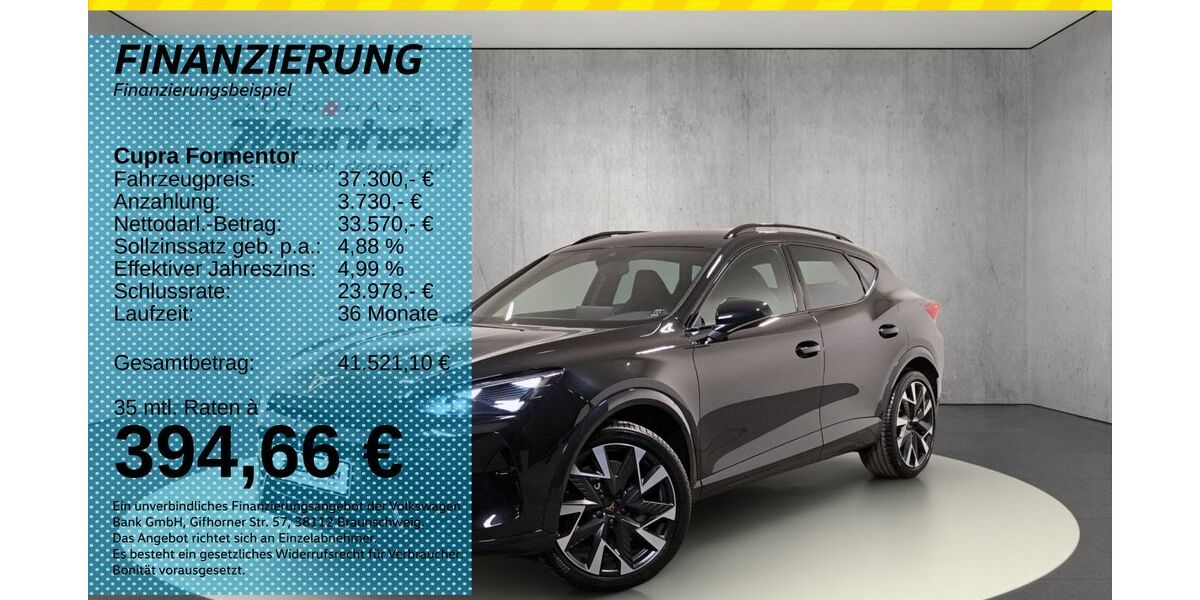 Cupra Formentor 20.990 km 37.300 &euro; Auerbach/Rebesgrün 08209