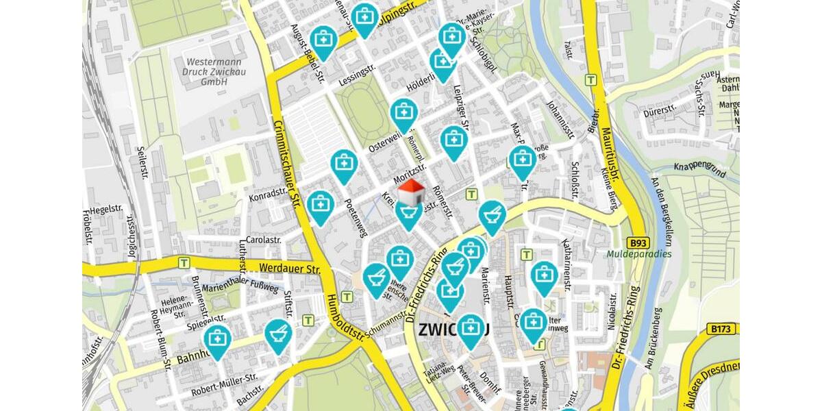 Etagenwohnung Zwickau - 2 Zimmer, 58 m&sup2;, 400&euro; | Angebot:19901411