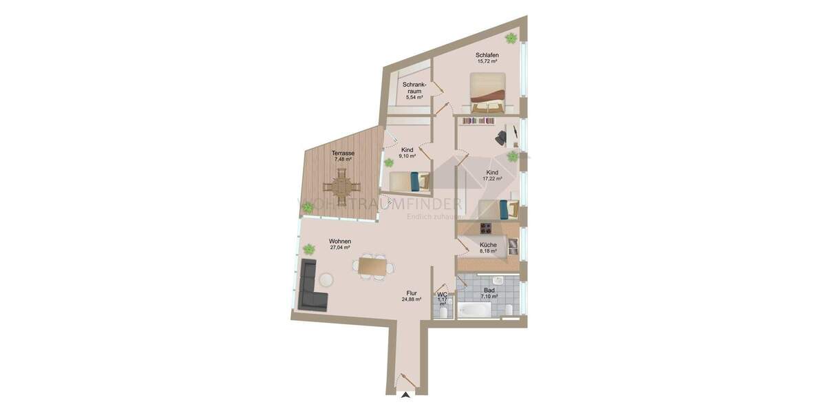 Etagenwohnung Zwickau Schedewitz - 4 Zimmer, 123 m&sup2;, 860&euro; | Angebot:25681355