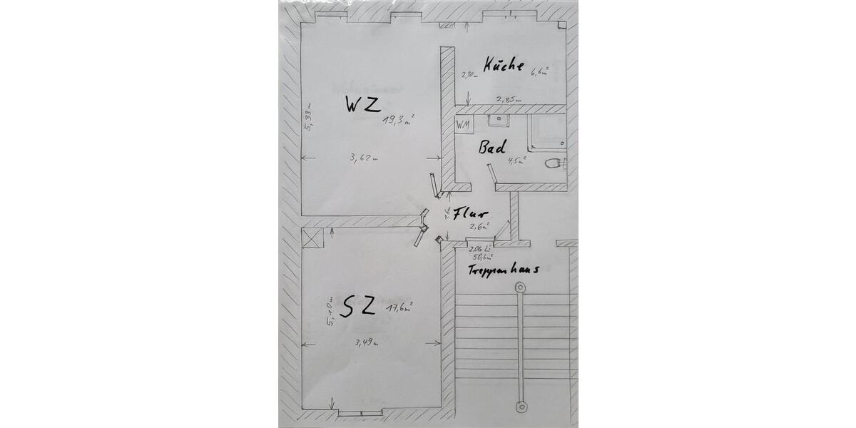 Etagenwohnung Penig - 2 Zimmer, 51 m&sup2;, 278&euro; | Angebot:12246953