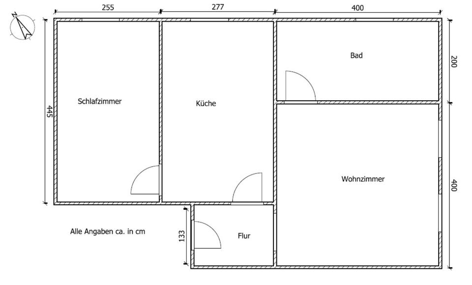 Erdgeschoßwohnung Hartmannsdorf - 2 Zimmer, 48 m&sup2;, 290&euro; | Angebot:23995376
