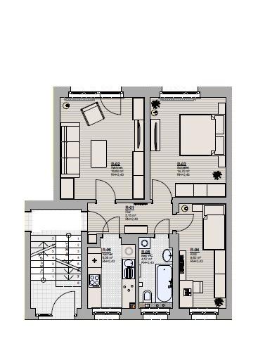 Etagenwohnung Kirchberg - 3 Zimmer, 57 m&sup2;, 450&euro; | Angebot:25310873